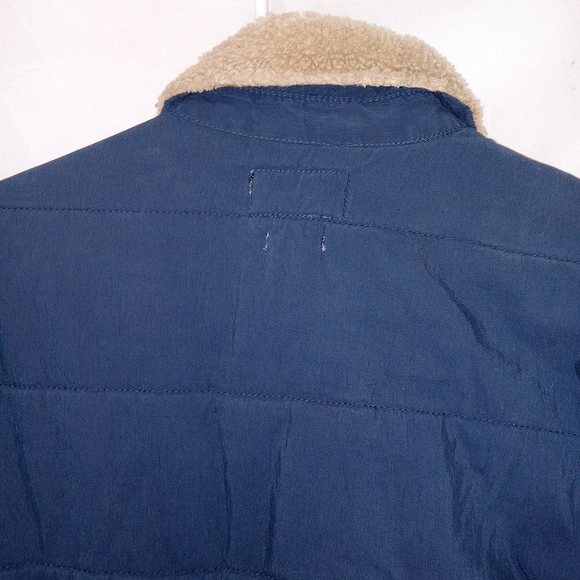 Lucky Brand Mens Quilted Jacket, Snap Up, Sherpa Collar, Size S Chore Jacket - Picture 7 of 16